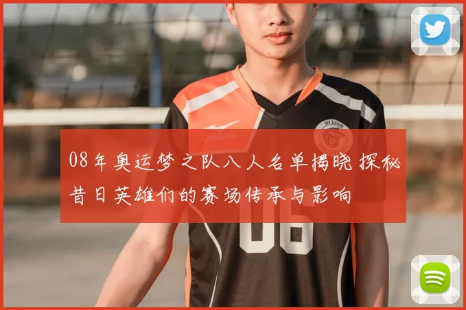 08年奥运梦之队八人名单揭晓 探秘昔日英雄们的赛场传承与影响